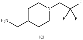 (1-(2,2,2-Trifluoroethyl)piperidin-4-yl)methanamine hydrochloride Struktur