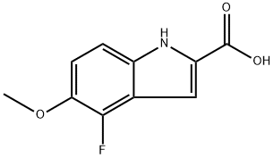 4-Fluoro-5-methoxy-1H-indole-2-carboxylic acid Struktur