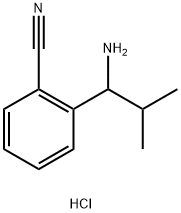 Benzonitrile, 2-(1-amino-2-methylpropyl)-, hydrochloride (1:1) Structure