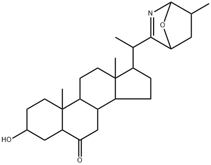 (20ξ,25ξ)-23,26-Epoxy-3β-hydroxy-16,28-seco-5α-solanid-22(28)-en-6-one Structure