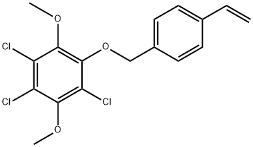 1,2,4-三氯-5-[(4-乙烯基苯基)甲氧基]-3,6-二甲氧基苯 结构式