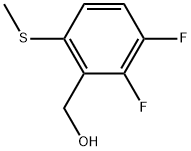 (2,3-difluoro-6-(methylthio)phenyl)methanol Structure