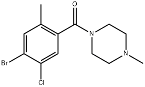 (4-Bromo-5-chloro-2-methylphenyl)(4-methylpiperazin-1-yl)methanone Struktur