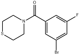 (3-Bromo-5-fluorophenyl)(thiomorpholino)methanone Structure