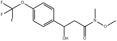 3-Hydroxy-N-methoxy-N-methyl-3-(4-(trifluoromethoxy)phenyl)propanamide Structure