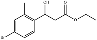 Ethyl 3-(4-bromo-2-methylphenyl)-3-hydroxypropanoate Struktur