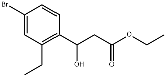 Ethyl 3-(4-bromo-2-ethylphenyl)-3-hydroxypropanoate 结构式
