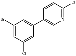 5-(3-Bromo-5-chlorophenyl)-2-chloropyridine Struktur