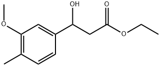 Ethyl 3-hydroxy-3-(3-methoxy-4-methylphenyl)propanoate 化学構造式