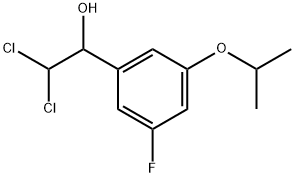 2,2-Dichloro-1-(3-fluoro-5-isopropoxyphenyl)ethanol,2734775-11-0,结构式