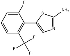5-(2-Fluoro-6-(trifluoromethyl)phenyl)thiazol-2-amine Struktur