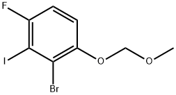 2-Bromo-4-fluoro-3-iodo-1-(methoxymethoxy)benzene 化学構造式