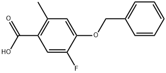 4-(Benzyloxy)-5-fluoro-2-methylbenzoic acid 化学構造式