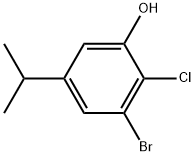 3-Bromo-2-chloro-5-isopropylphenol Structure
