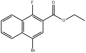 Ethyl 4-bromo-1-fluoro-2-naphthoate 结构式