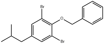 2-(Benzyloxy)-1,3-dibromo-5-isobutylbenzene,2734778-12-0,结构式