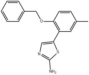 5-(2-(Benzyloxy)-5-methylphenyl)thiazol-2-amine Structure