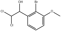 1-(2-Bromo-3-methoxyphenyl)-2,2-dichloroethanol 化学構造式