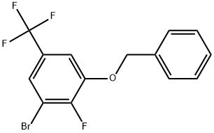 1-(Benzyloxy)-3-bromo-2-fluoro-5-(trifluoromethyl)benzene 化学構造式