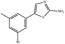 5-(3-Bromo-5-methylphenyl)thiazol-2-amine 化学構造式