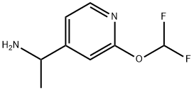 1-(2-(difluoromethoxy)pyridin-4-yl)ethan-1-amine Structure