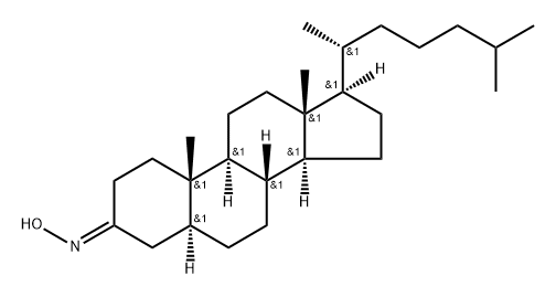 5α-コレスタン-3-オンオキシム 化学構造式