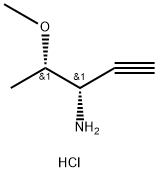 (3S,4S)-4-Methoxypent-1-yn-3-amine hydrochloride Struktur