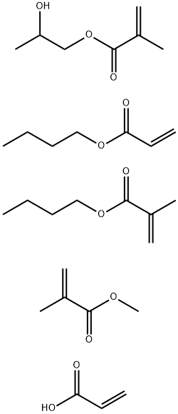 2-Propenoic acid, 2-methyl, butyl ester, polymer with butyl 2-propenoate, 2-hydroxypropyl 2-methyl-2-propenoate Structure
