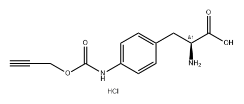 L-Phenylalanine, 4-[[(2-propyn-1-yloxy)carbonyl]amino]-, hydrochloride (1:1),2737202-66-1,结构式