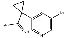 1-(5-bromo-3-pyridyl)cyclopropanecarboxamidine 结构式