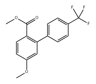 5-Methoxy-4'-(trifluoromethyl)biphenyl-2-carboxylic acid methyl ester Struktur
