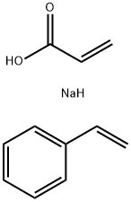 2-Propenoic acid, sodium salt, polymer with ethenylbenzene 化学構造式