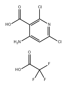 3-Pyridinecarboxylic acid, 4-amino-2,6-dichloro-, 2,2,2-trifluoroacetate (1:1) Structure