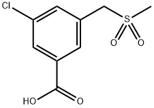 3-Chloro-5-((methylsulfonyl)methyl)benzoic acid Struktur