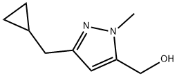 3-(Cyclopropylmethyl)-1-methyl-1H-pyrazole-5-methanol Structure