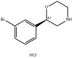 Morpholine, 2-(3-bromophenyl)-, hydrochloride (1:1), (2R)- Structure