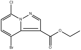 Pyrazolo[1,5-a]pyridine-3-carboxylic acid, 4-bromo-7-chloro-, ethyl ester Structure