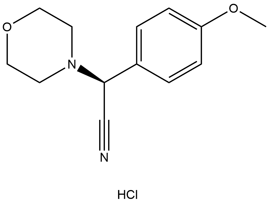 (S)-2-(4-methoxyphenyl)-2-(morpholin-4-yl)acetonitrile hydrochloride,2740885-81-6,结构式