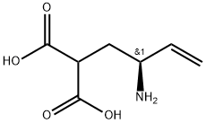 2-[(2RS)-2-aminobut-3-en-1-yl]propanedioic acid 化学構造式