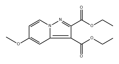 Diethyl 5-methoxypyrazolo[1,5-a]pyridine-2,3-dicarboxylate 化学構造式