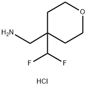 (4-(二氟甲基)四氢-2H-吡喃-4-基)甲胺盐酸盐, 2742652-24-8, 结构式