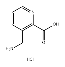 2-Pyridinecarboxylic acid, 3-(aminomethyl)-, hydrochloride (1:2) 化学構造式