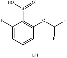 lithium(1+)
2-(difluoromethoxy)-6-fluorobenzene-1-sulfinate 结构式