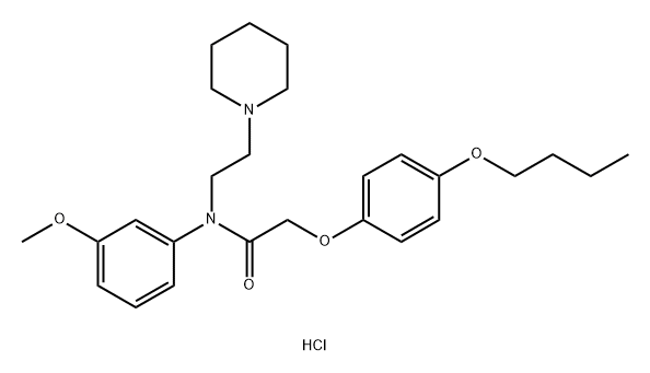 Acetamide, N-(m-anisyl)-2-(p-butoxyphenoxy)-N-(2-piperidinoethyl)-, hydrochloride,27468-56-0,结构式