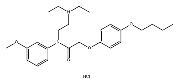 Acetamide, N-(m-anisyl)-2-(p-butoxyphenoxy)-N-(2-(diethylamino)ethyl)-, hydrochloride Structure