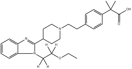比拉斯汀-D4,2747918-37-0,结构式
