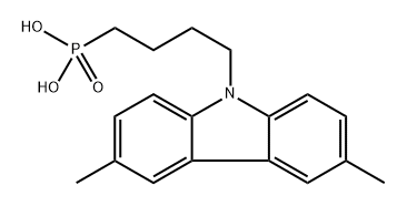 (4-(3,6-二甲基-9H-咔唑-9-基)丁基)膦酸 结构式