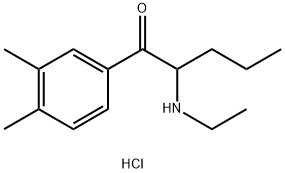 1-Pentanone, 1-(3,4-dimethylphenyl)-2-(ethylamino)-, hydrochloride (1:1),2748485-09-6,结构式