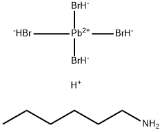 Plumbate(2-), tetrabromo-, (T-4)-, hydrogen, compd. with 1-hexanamine (1:2:2) Struktur