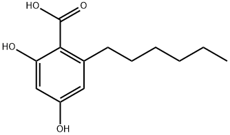 2,4-二羟基-6-己基-苯甲酸,2749340-58-5,结构式